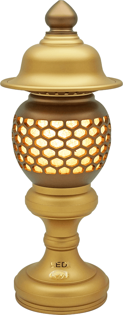 佛具-古沉色-寶華-銅器-香爐-佛燈-供杯-茶几