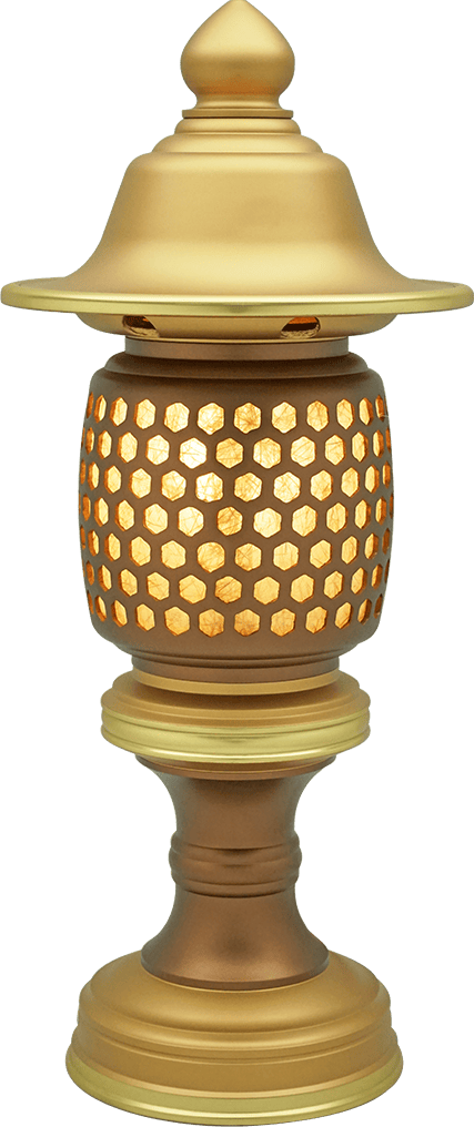 佛具-古沉色-寶華-銅器-香爐-佛燈-供杯-茶几