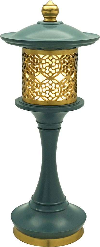 佛具-熱染藍-寶華-銅器-香爐-佛燈-供杯-茶几