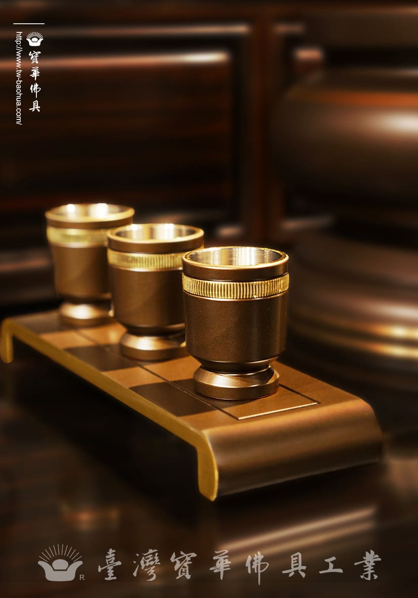 佛具-仿古-寶華-銅器-香爐-佛燈-供杯-茶几