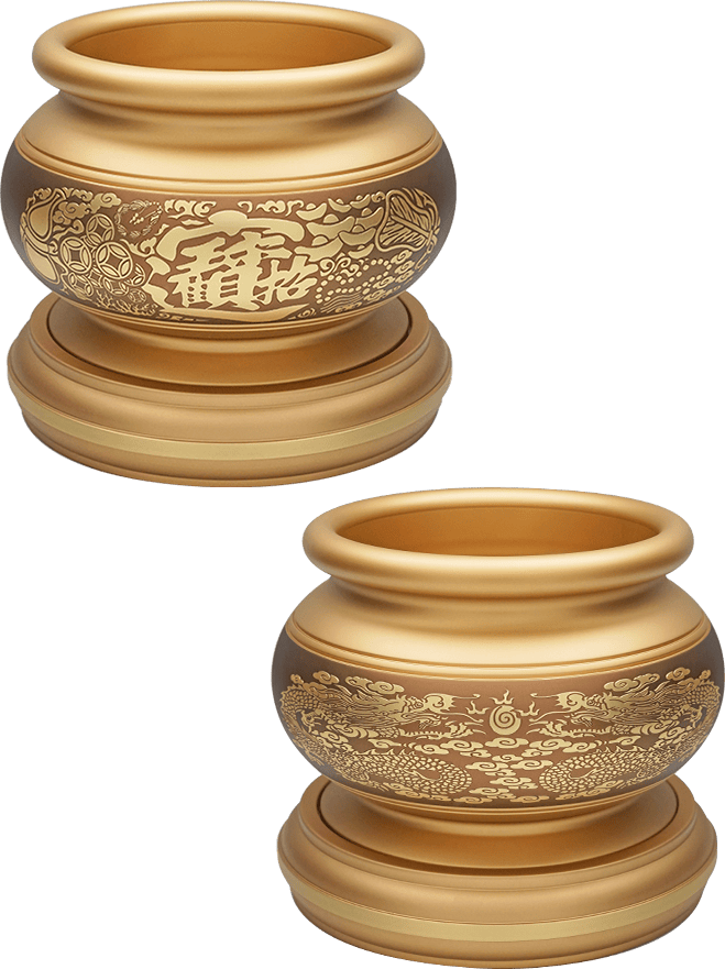 佛具-古沉色-寶華-銅器-香爐-佛爐-神明爐-佛燈-供杯-茶几