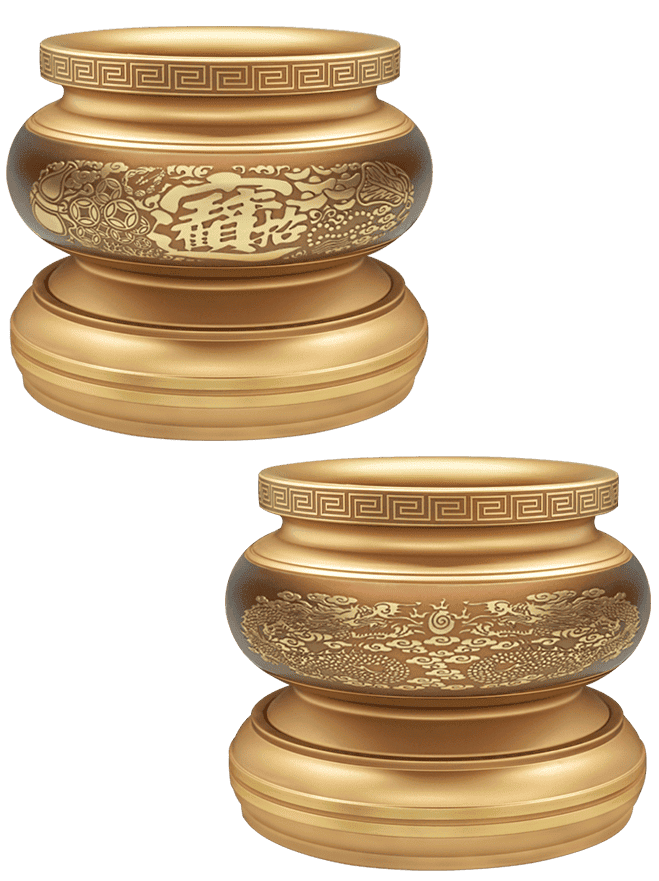 佛具-古沉色-寶華-銅器-香爐-佛爐-神明爐-佛燈-供杯-茶几