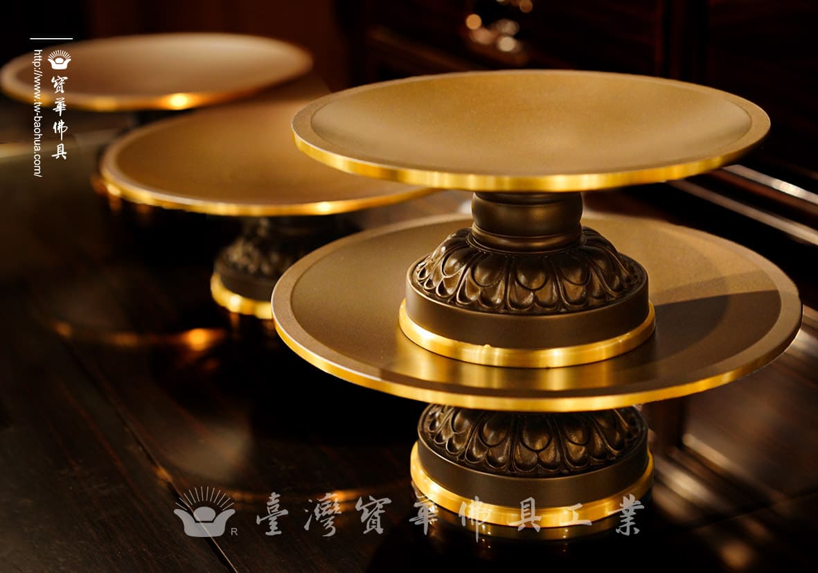 佛具-仿古-寶華-銅器-香爐-佛燈-供杯-茶几