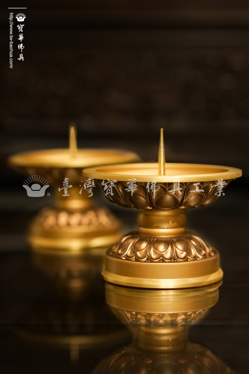 佛具-古沉色-寶華-銅器-香爐-佛燈-供杯-茶几