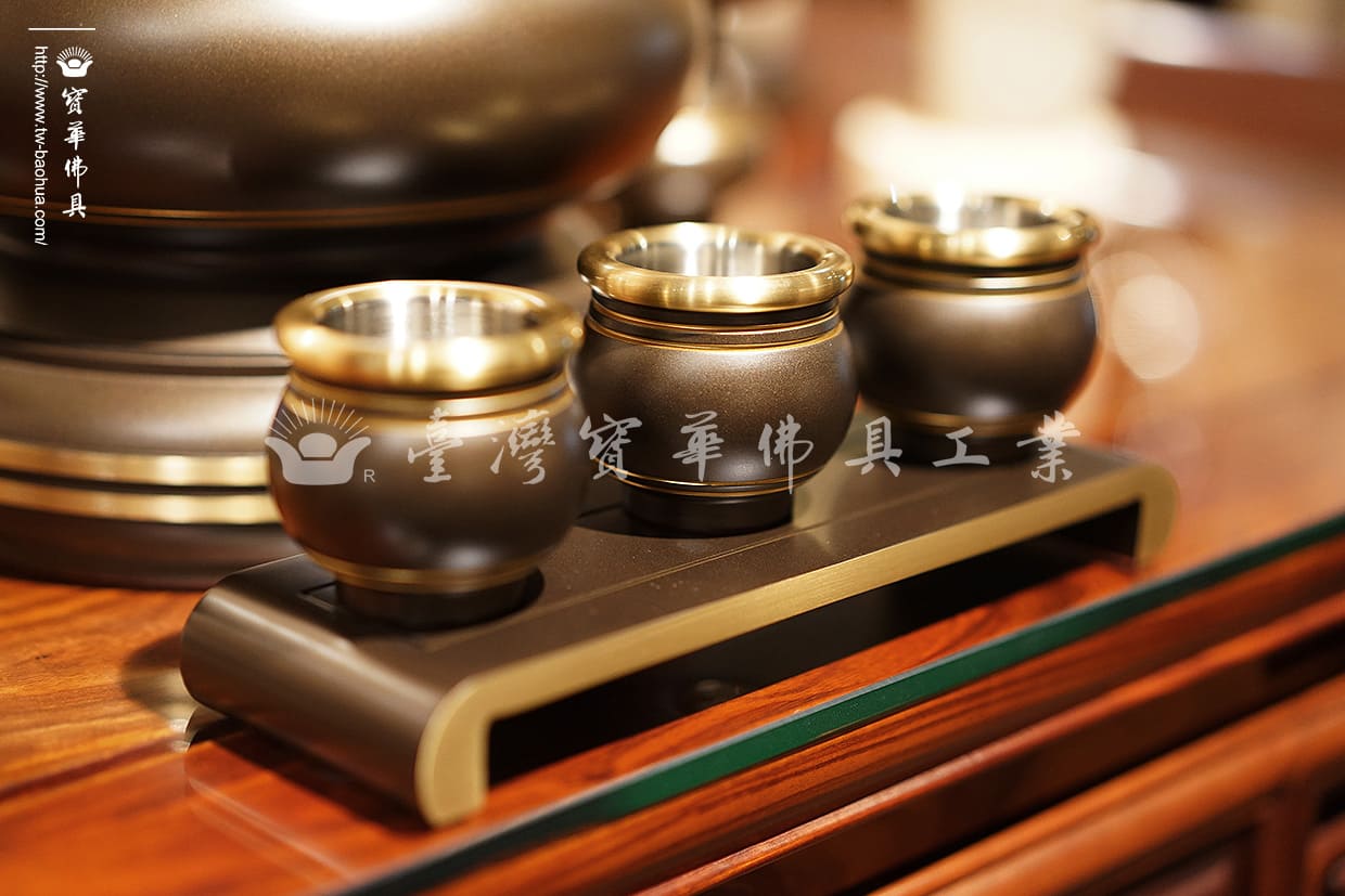 佛具-仿古-寶華-銅器-香爐-佛燈-供杯-茶几