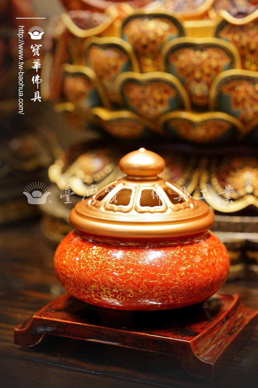 佛具-大紅袍-寶華-銅器-香爐-佛燈-供杯-茶几