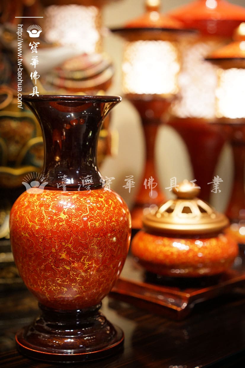 佛具-大紅袍-寶華-銅器-香爐-佛燈-供杯-茶几