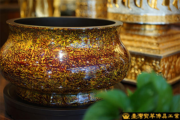 佛具-變塗-寶華-銅器-香爐-佛燈-供杯-茶几