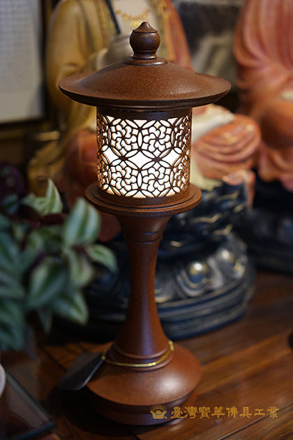佛具-珊瑚紅-寶華-銅器-香爐-佛燈-供杯-茶几