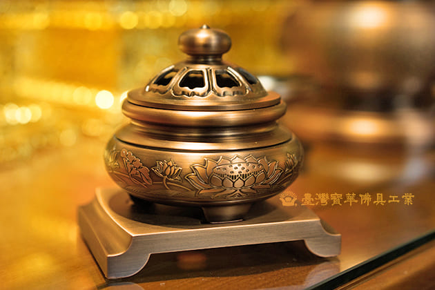 佛具-手染-寶華-銅器-香爐-佛燈-供杯-茶几