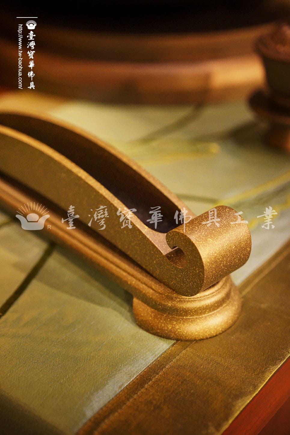 佛具-翡翠綠-寶華-銅器-香爐-佛燈-供杯-茶几