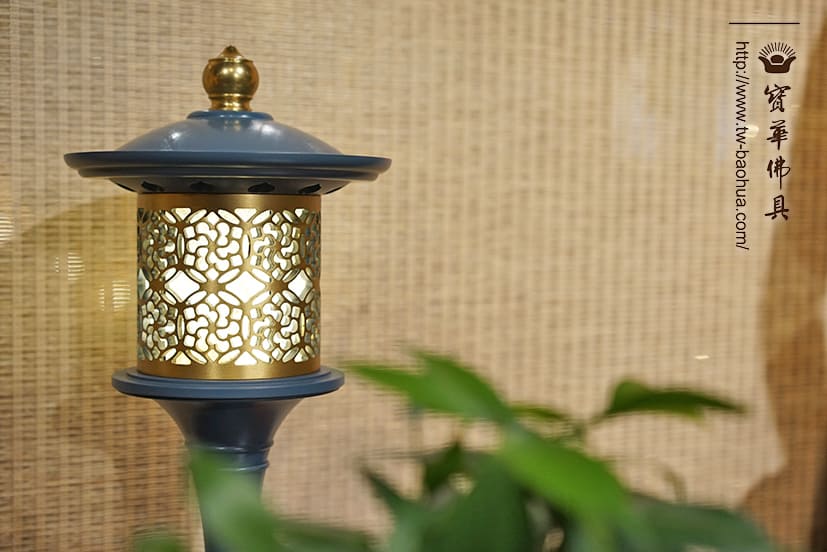 佛具-熱染藍-寶華-銅器-香爐-佛燈-供杯-茶几