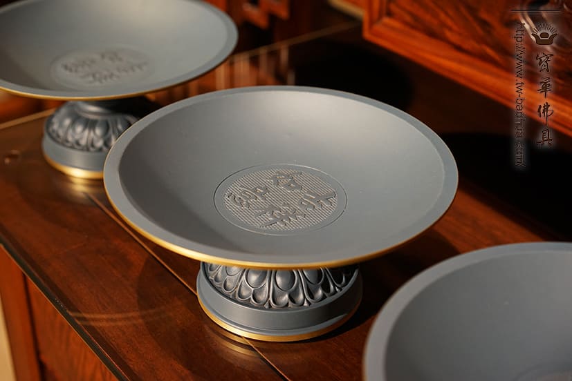 佛具-熱染藍-寶華-銅器-香爐-佛燈-供杯-茶几