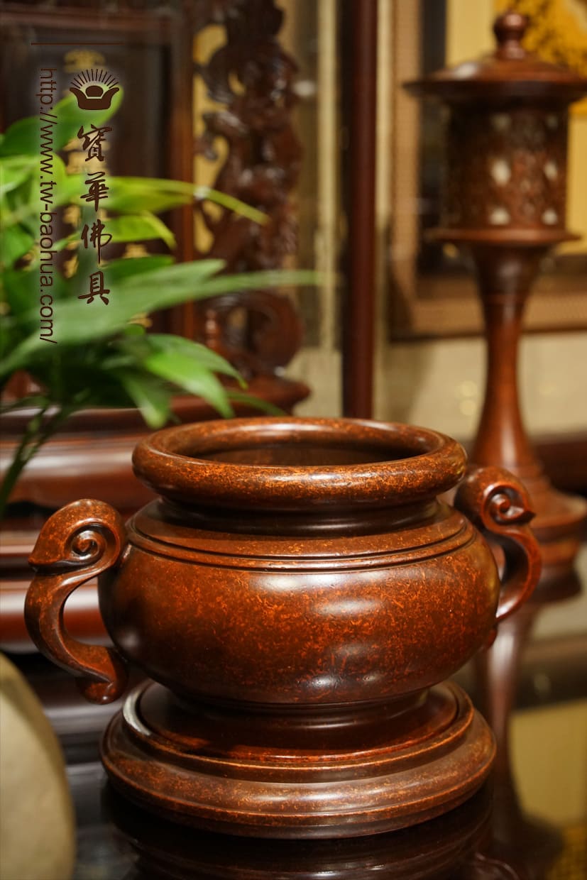佛具-熱染紅-寶華-銅器-香爐-佛燈-供杯-茶几
