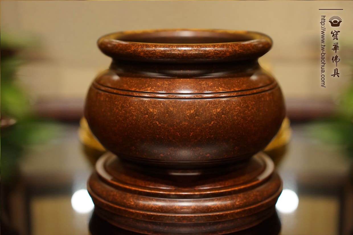 佛具-熱染紅-寶華-銅器-香爐-佛燈-供杯-茶几
