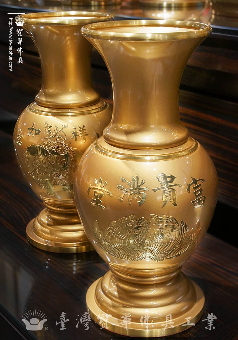 佛具-粉金-寶華-銅器-香爐-佛燈-供杯-茶几