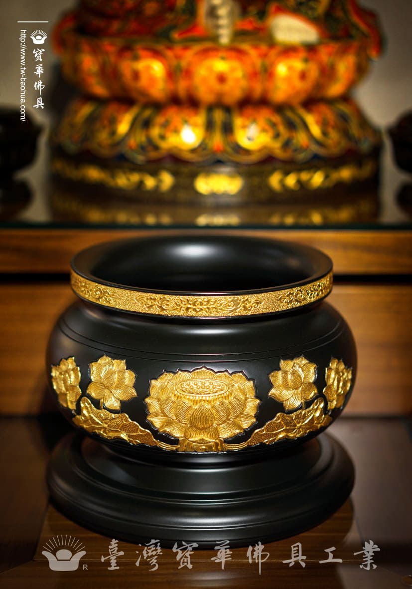 佛具-昭和-寶華-銅器-香爐-佛燈-供杯-茶几