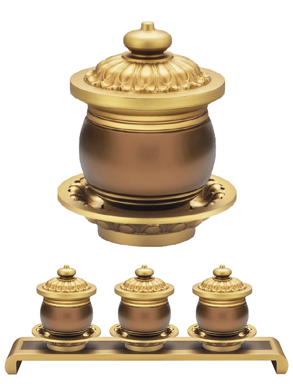 佛具-古沉色-寶華-銅器-香爐-祖先爐-佛燈-供杯-茶几