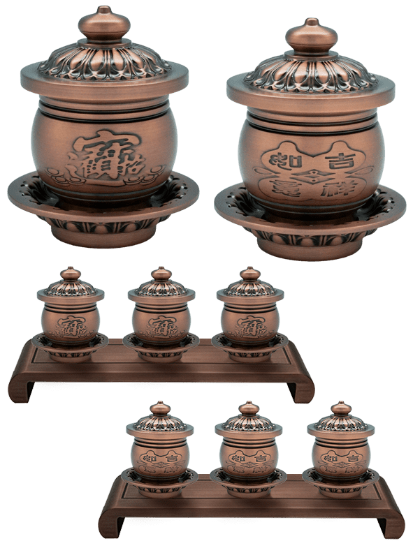 佛具-手染-寶華-銅器-香爐-祖先爐-佛燈-供杯-茶几‵