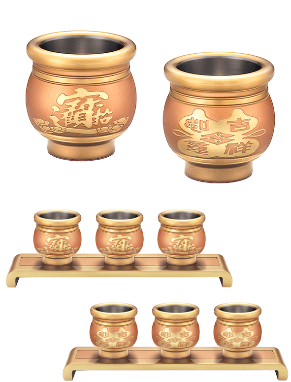 佛具-粉紅珍珠-寶華-銅器-香爐-祖先爐-佛燈-供杯-茶几